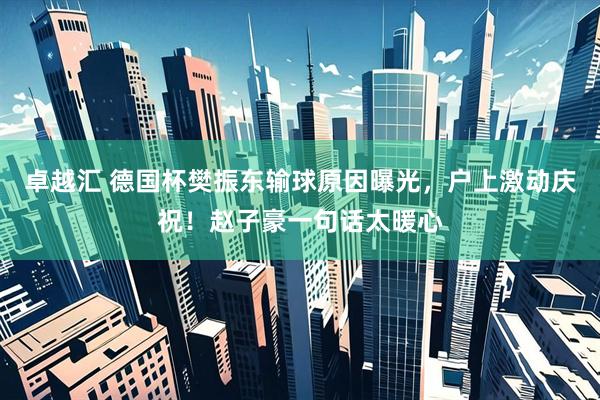 卓越汇 德国杯樊振东输球原因曝光，户上激动庆祝！赵子豪一句话太暖心